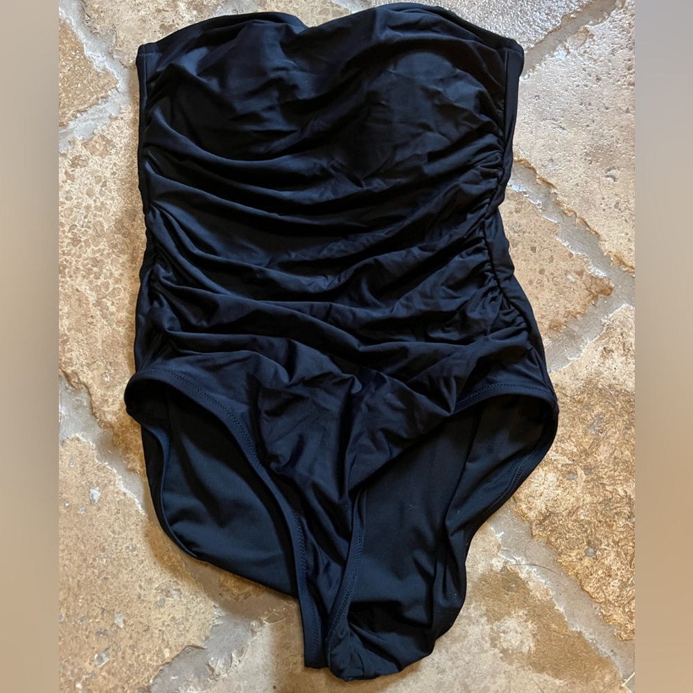 JCREW Ruched Bandeau One-Piece Swimsuit NWOT